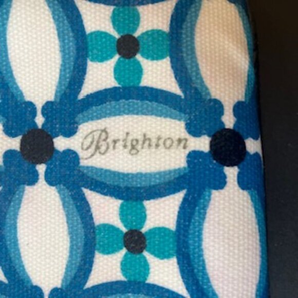 Brighton White & aqua blue floral design wristlet - Picture 2 of 5